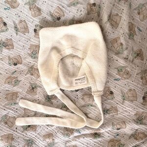 Mayoral | Cream Knit Baby Hat with Cat Ears